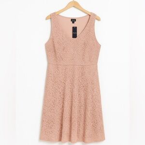 Torrid Blush Lace Sleeveless A-Line Dress Size 00 (M/L 10) NWT